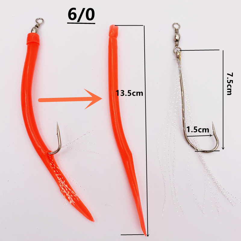 1/5Pcs CodfishFishing Eel Tube - Fishing Hook Offset recensie en prijs