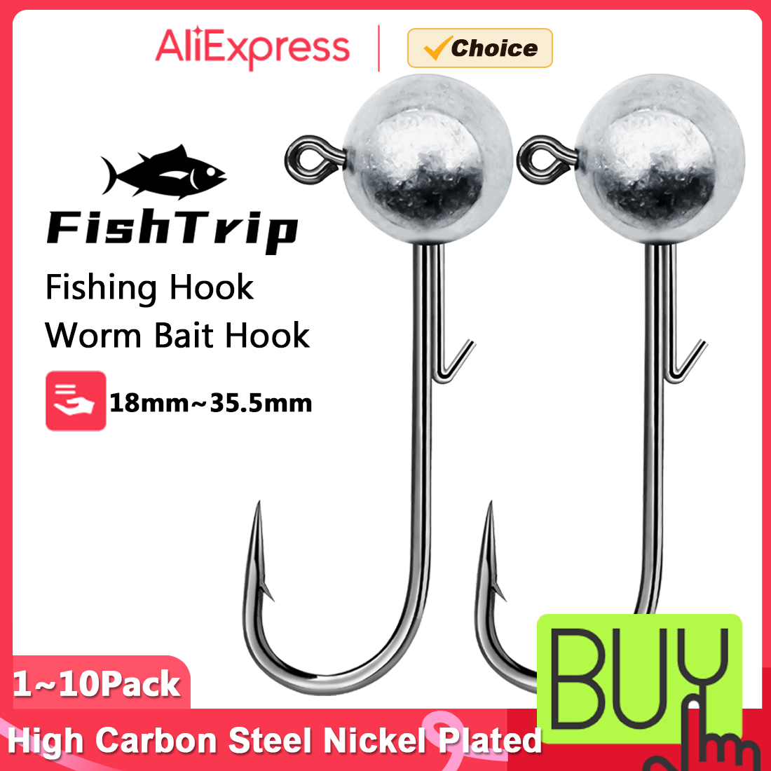 FishTrip 1~10pcs Ned Jig Heads - Fishing Hook Weedless recensie en prijs