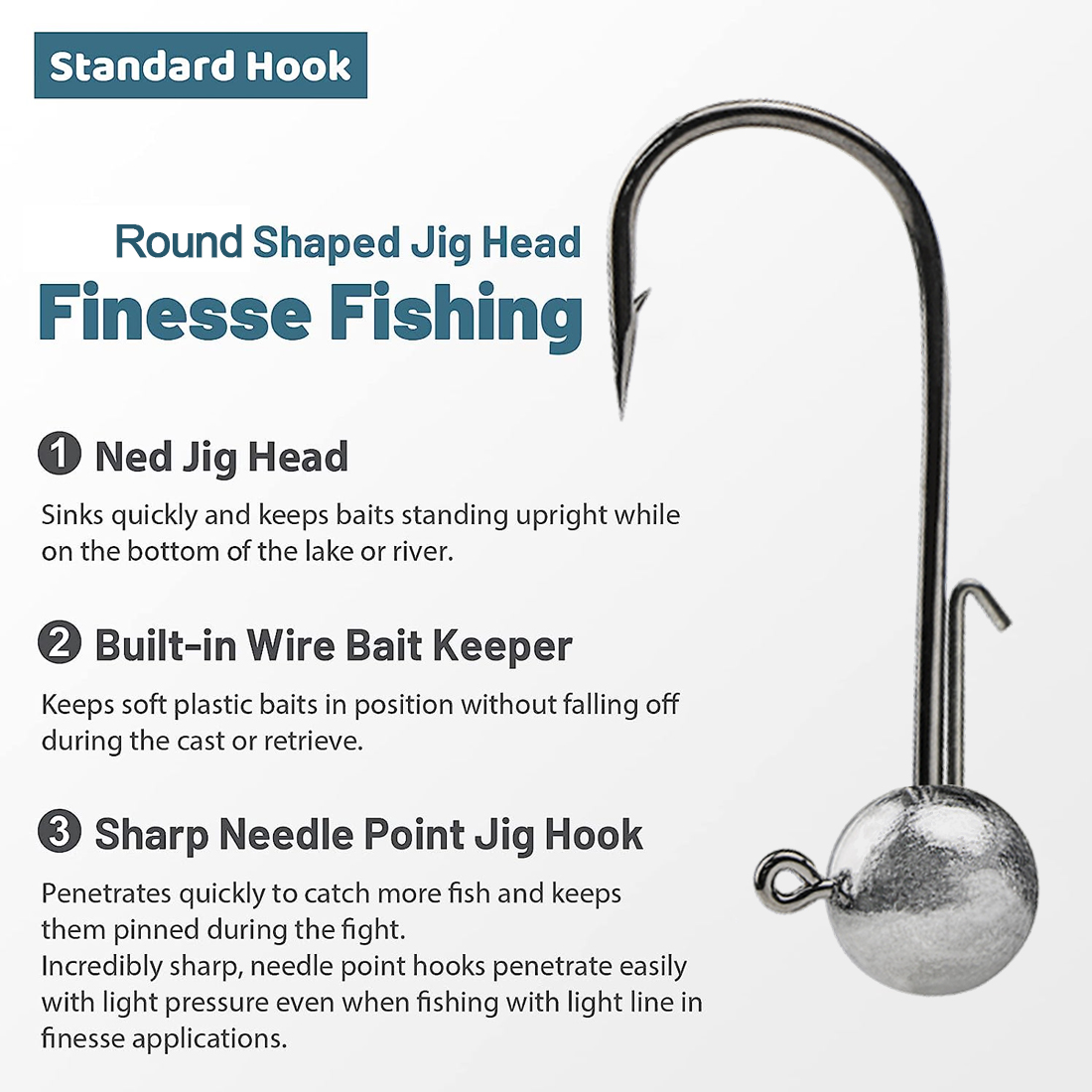 FishTrip 1~10pcs Ned Jig Heads - Fishing Hook Weedless recensie en prijs