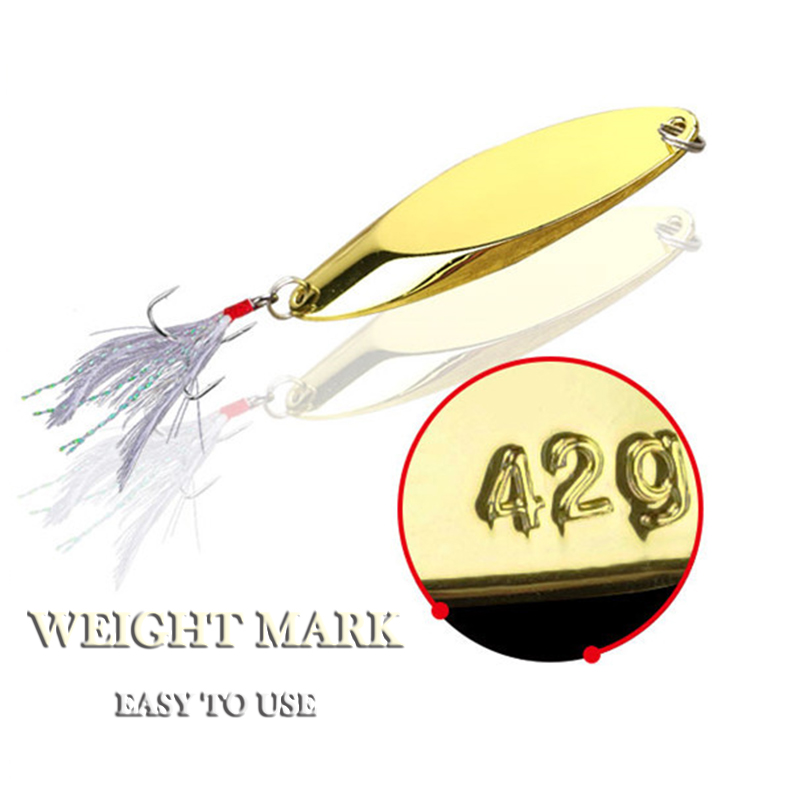 1pc 2.5g-35g Metal Spoon Lure  - Fishing Hook Treble recensie en prijs