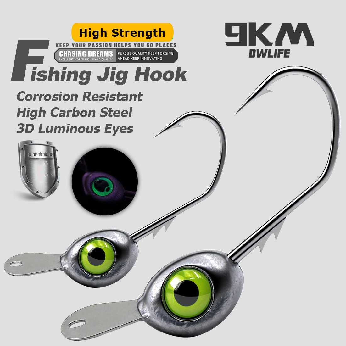 9KM Shaky Head Jigs Hook with  - Fishing Hook Weedless recensie en prijs