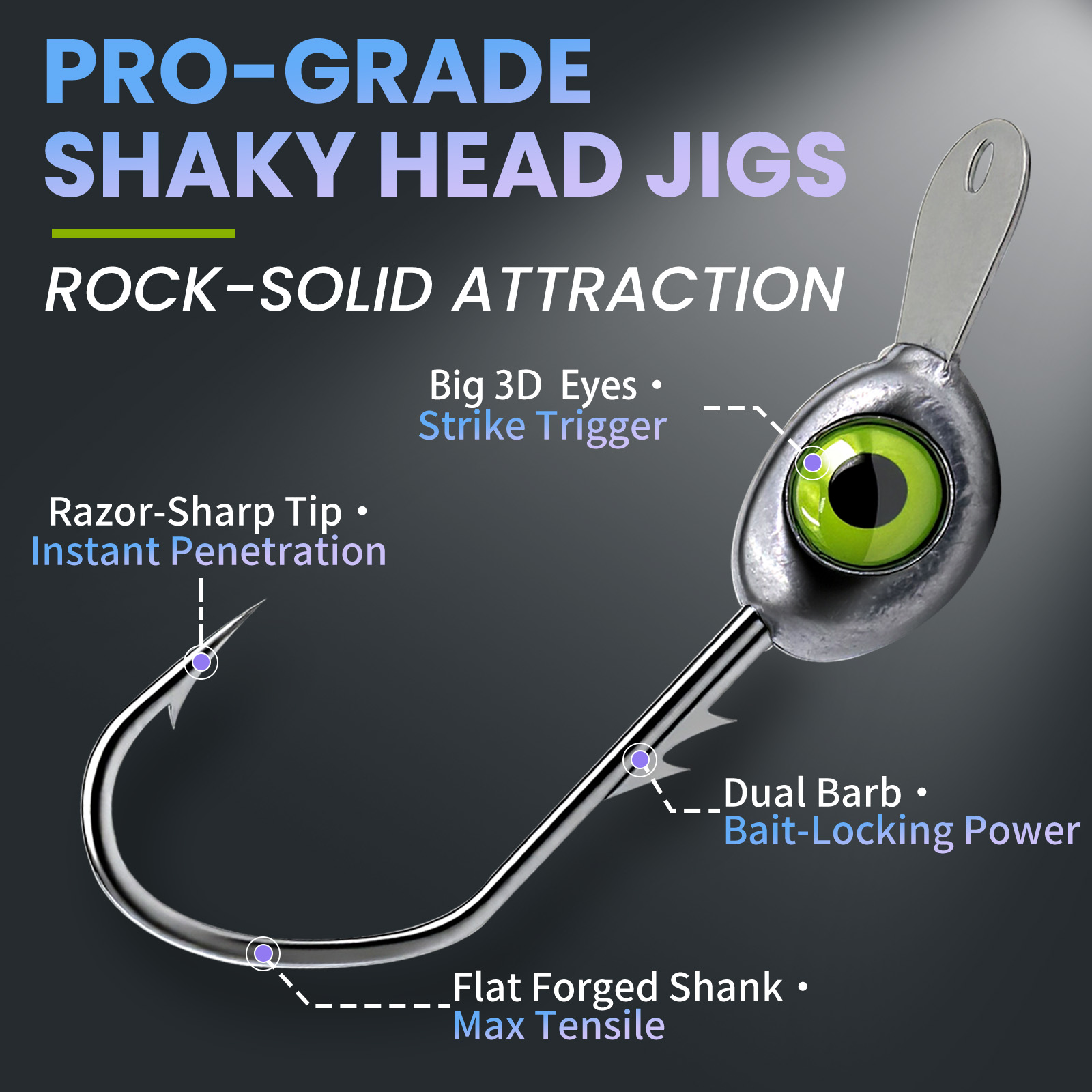 9KM Shaky Head Jigs Hook with  - Fishing Hook Weedless recensie en prijs