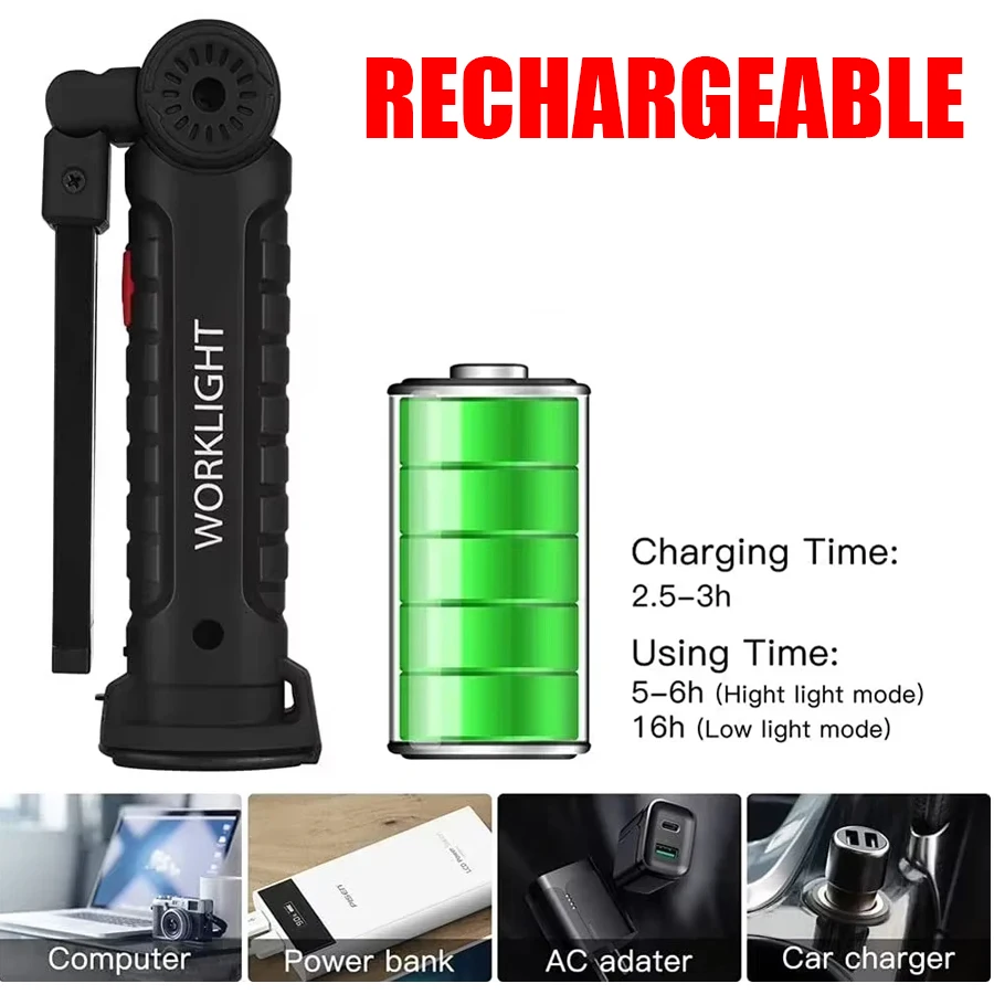 Rechargeable Magnetic Work Lig - Fishing Hook recensie en prijs