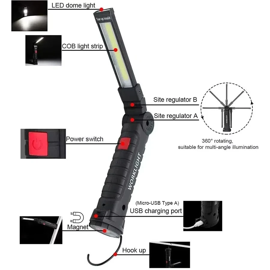 Rechargeable Magnetic Work Lig - Fishing Hook recensie en prijs