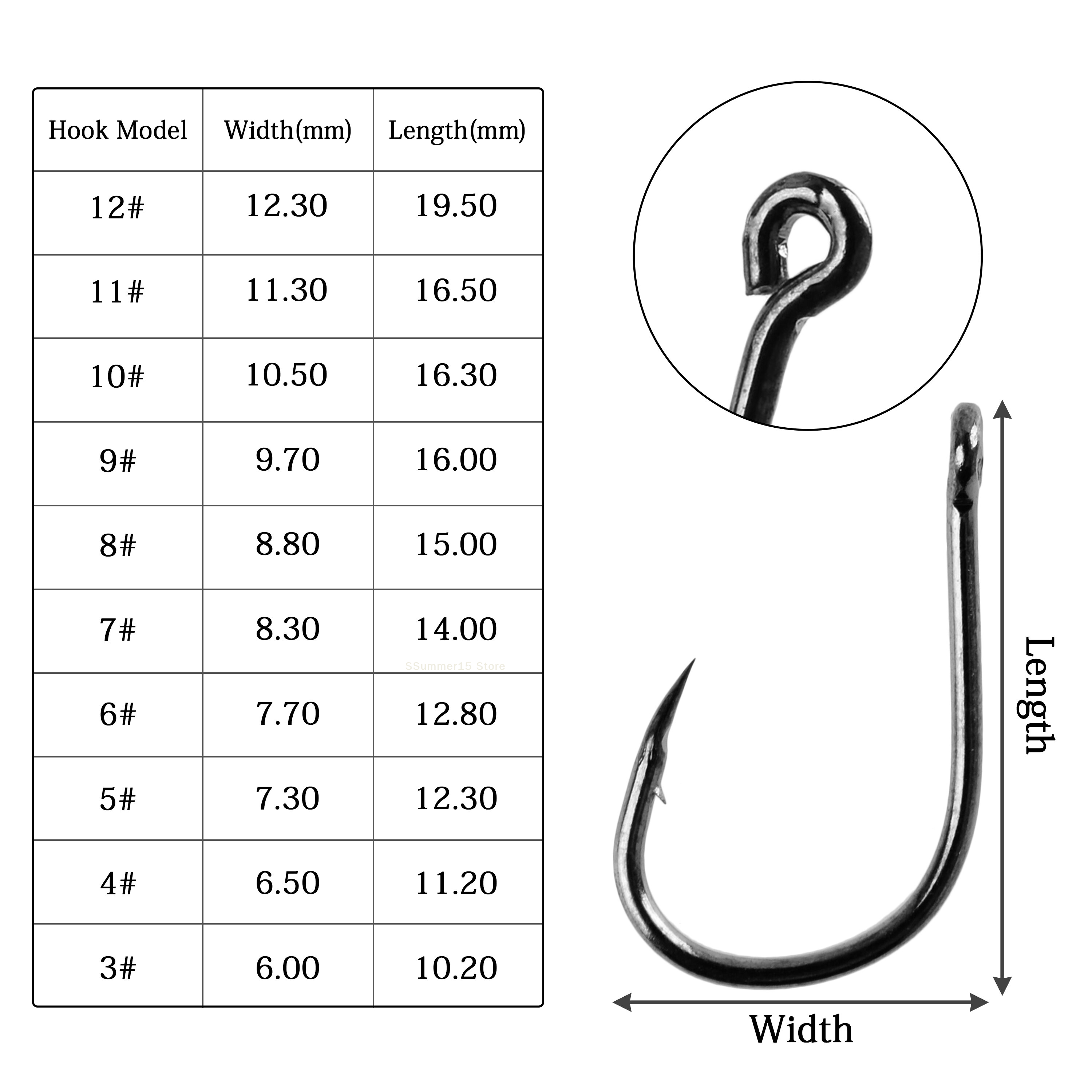【R】100Pcs Fishing Hooks Set Ca - Fishing Hook Circle recensie en prijs