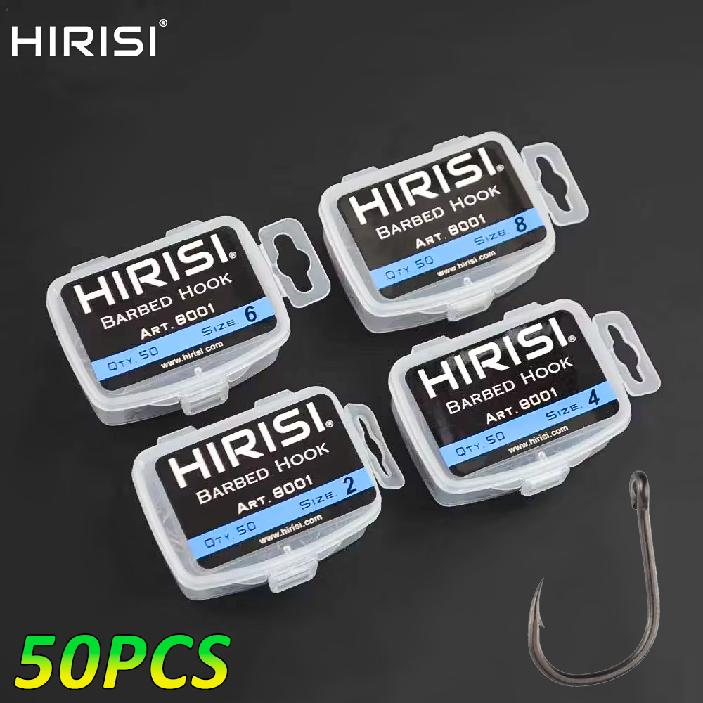 Hirisi 50pcs Barbed  Coated Ca - Fishing Hook Assortment recensie en prijs