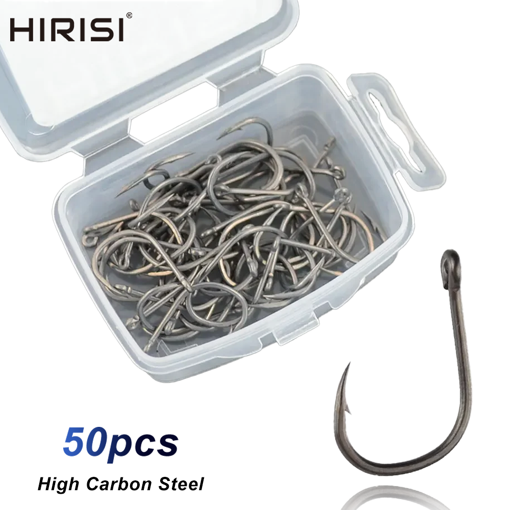 Hirisi 50pcs Barbed  Coated Ca - Fishing Hook Assortment recensie en prijs