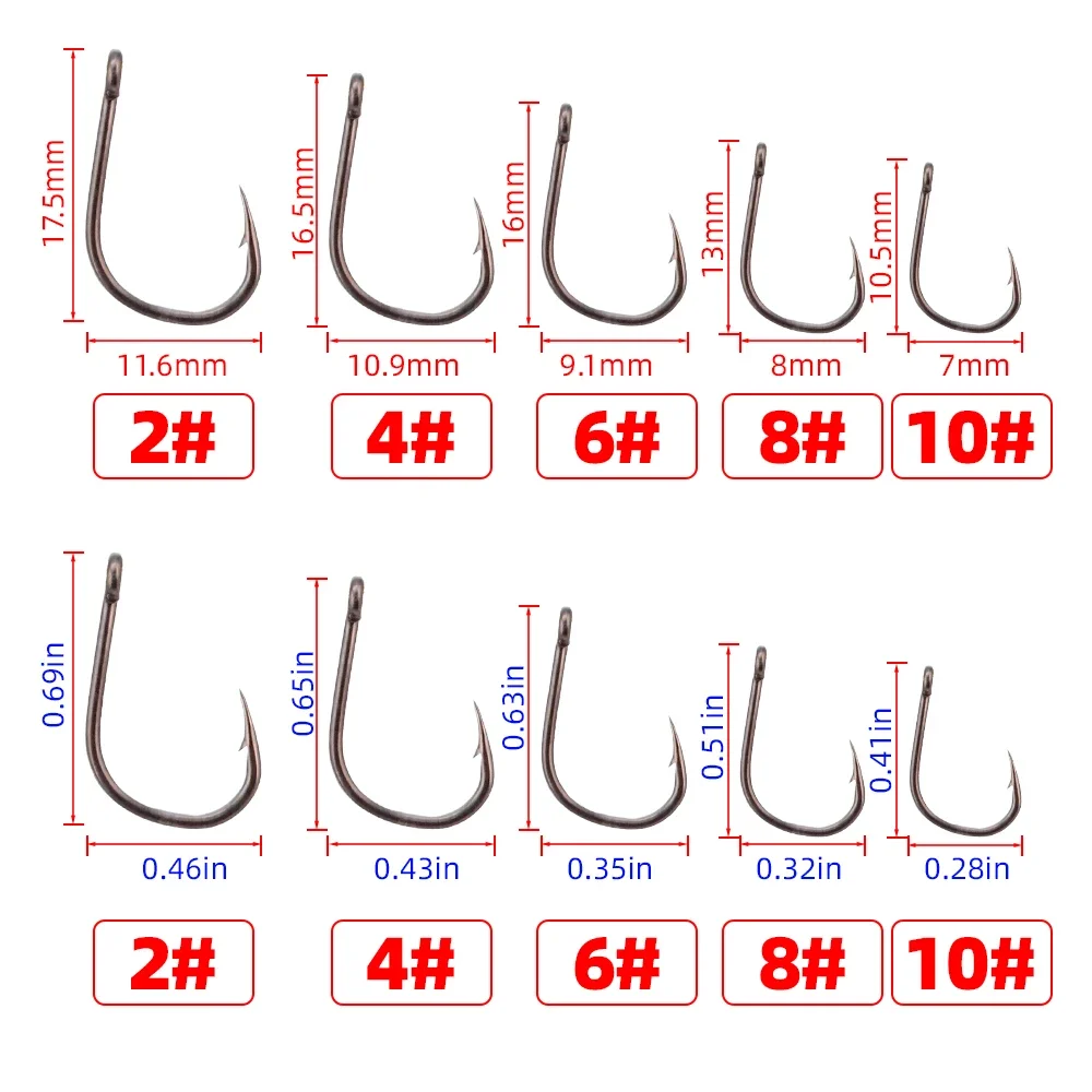 Hirisi 50pcs Barbed  Coated Ca - Fishing Hook Assortment recensie en prijs