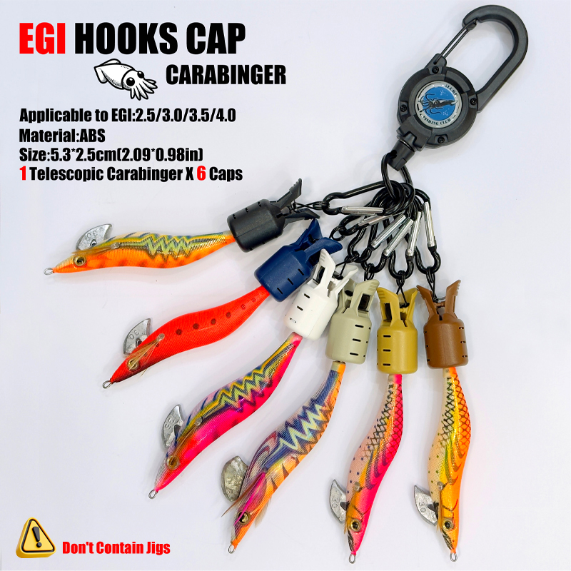 Squid Jig Hook Caps and Carabi - Fishing Hook Jig recensie en prijs