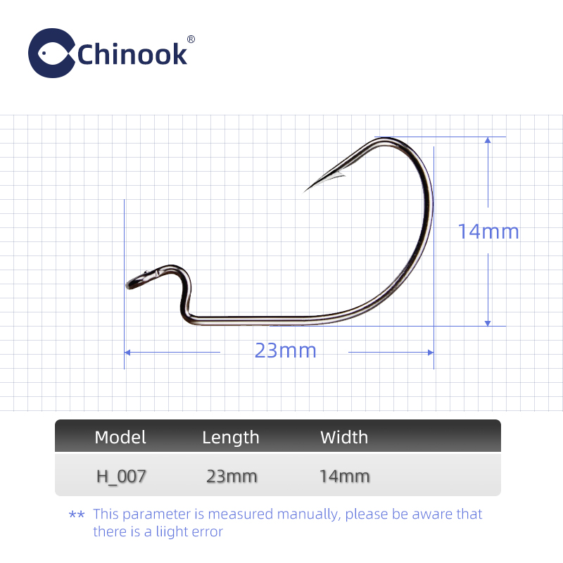 Chinook 20pcs Wide worm Texan  - Fishing Hook Offset recensie en prijs