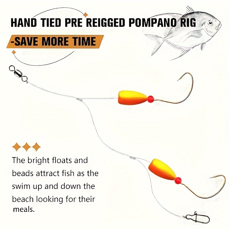 3pcs Pompano Rigs Surf Fishing - Fishing Hook Circle recensie en prijs