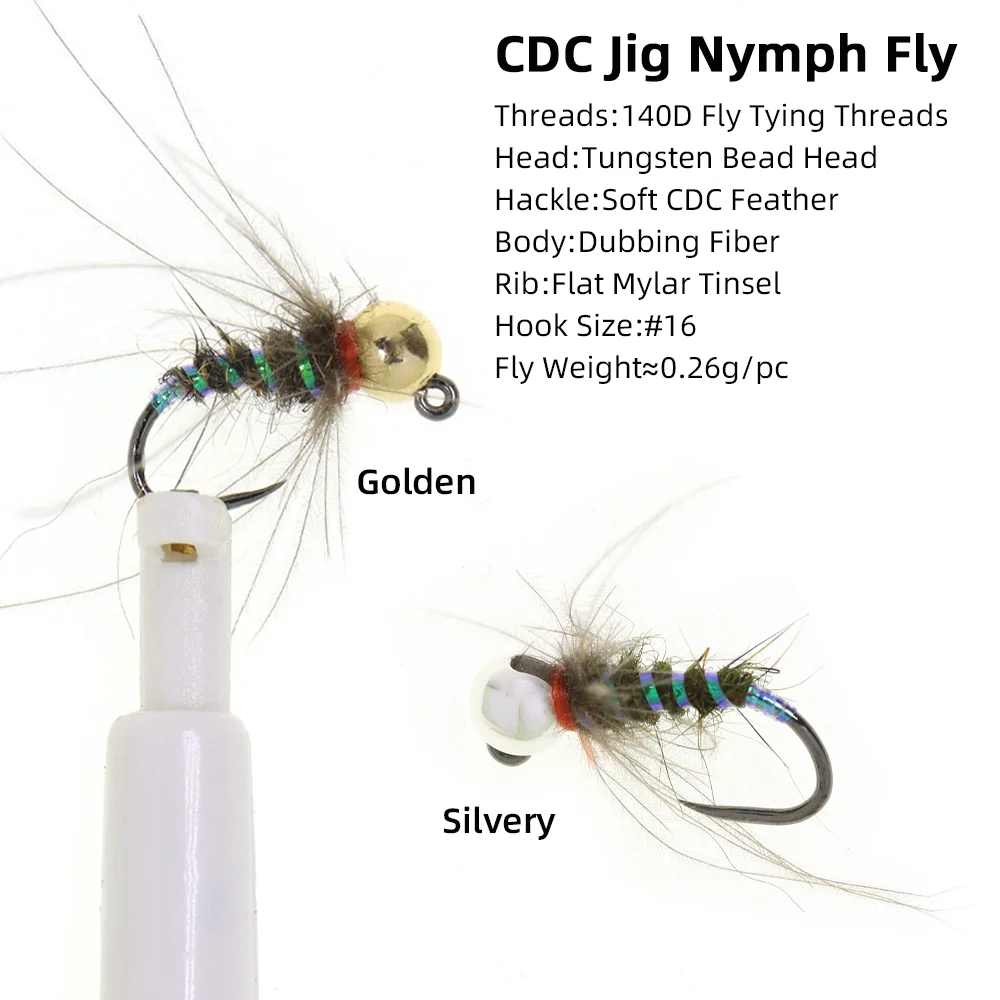 4pcs #16 Tungsten Beadhead CDC - Fishing Hook Barbless recensie en prijs