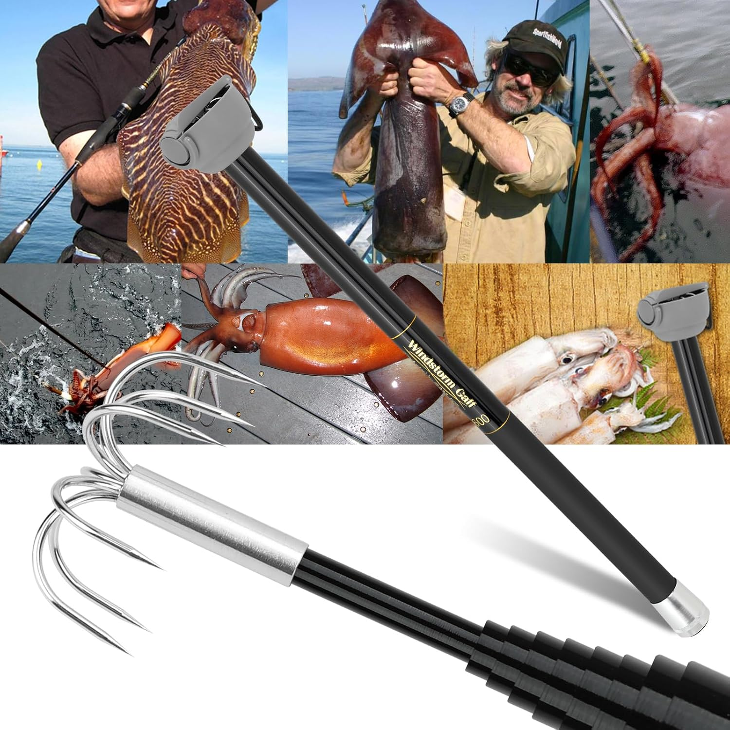 SANLIKE Fishing-Squid Gaff 3M/ - Fishing Hook Stainless Steel recensie en prijs