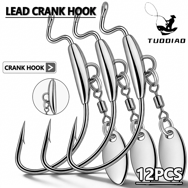 [TUODIAO]Crank Hook Jig Heads  - Fishing Hook Weedless recensie en prijs