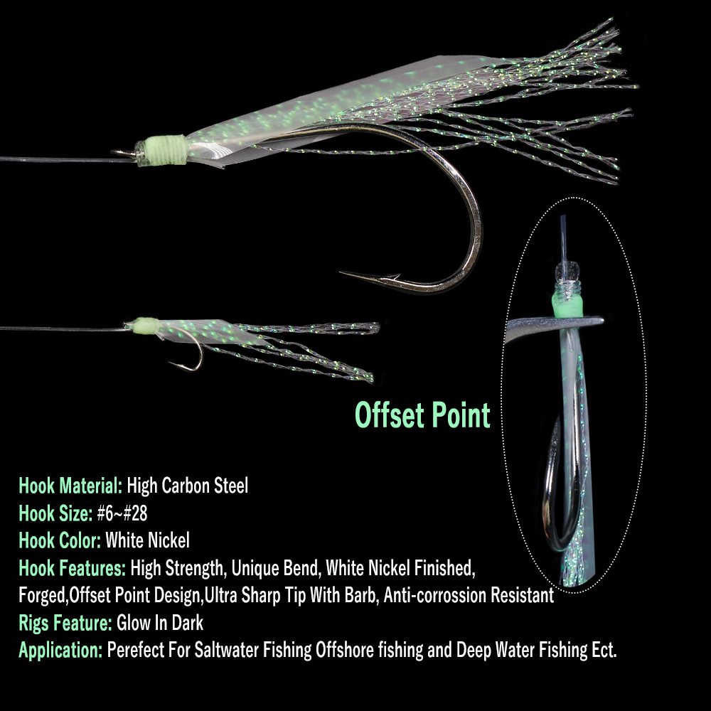 WIFREO 50pc Luminous Simulated - Fishing Hook Circle recensie en prijs