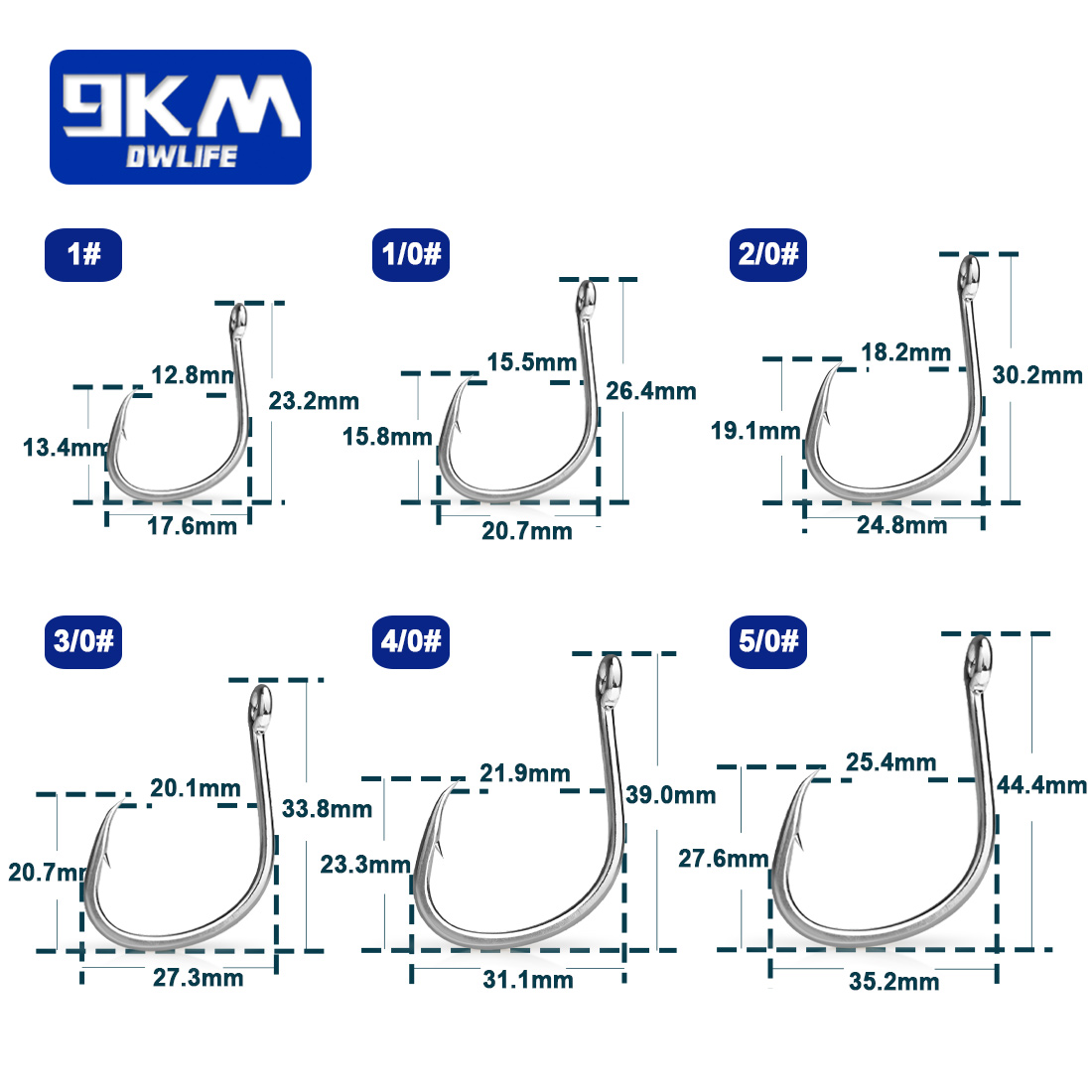 9KM Fishing Hooks Saltwater Li - Fishing Hook Circle recensie en prijs