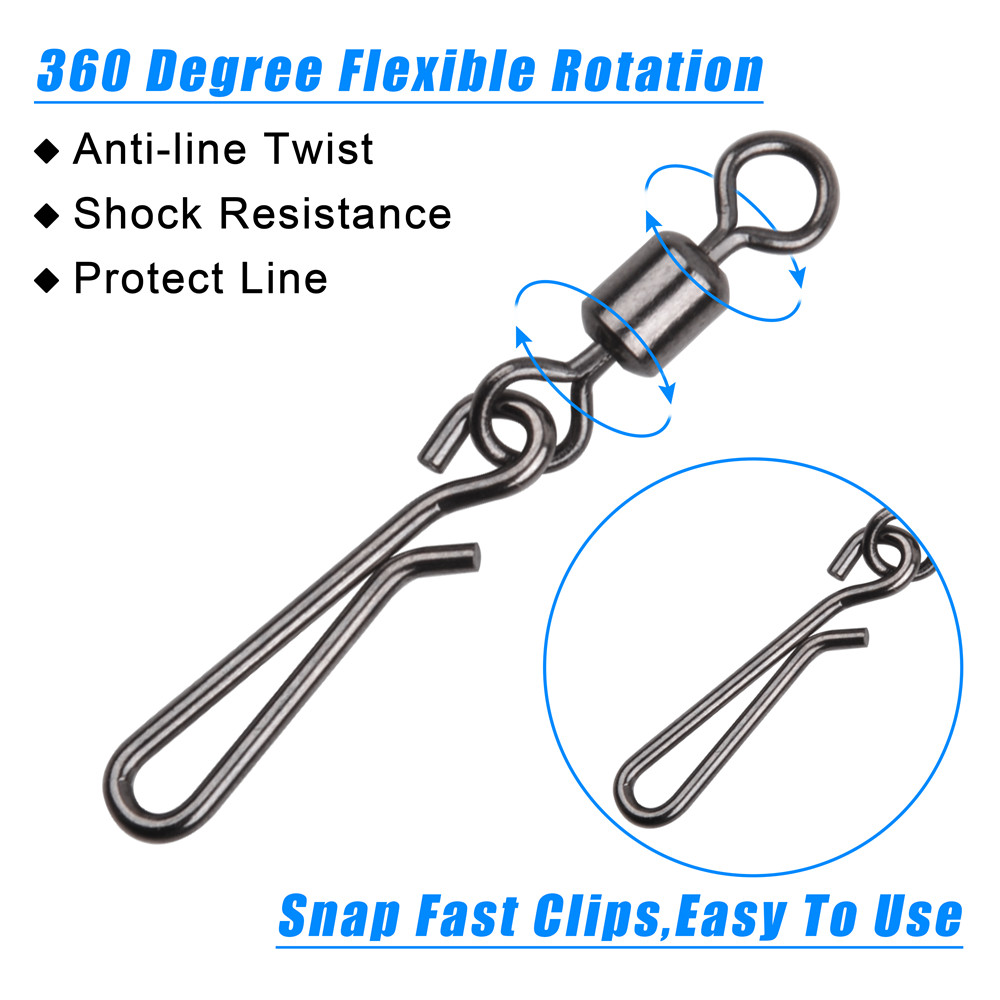 30Pcs swivels and snap for fis - Fishing Hook Stainless Steel recensie en prijs