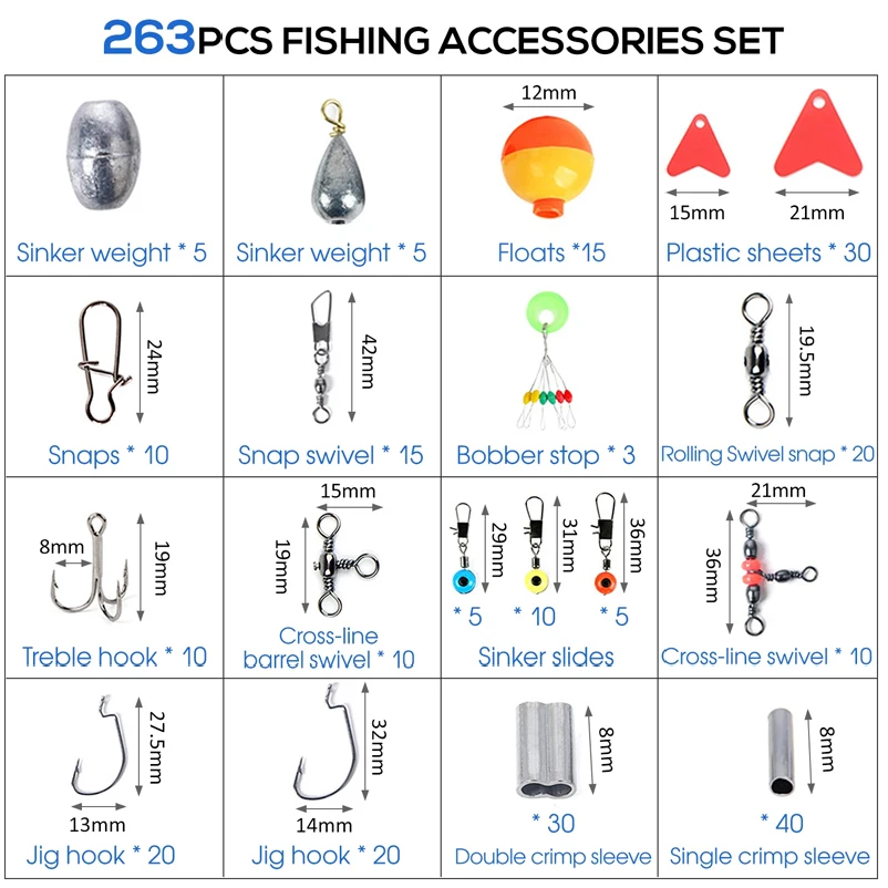263pcs Outdoor Fishing Accesso - Fishing Hook Box recensie en prijs