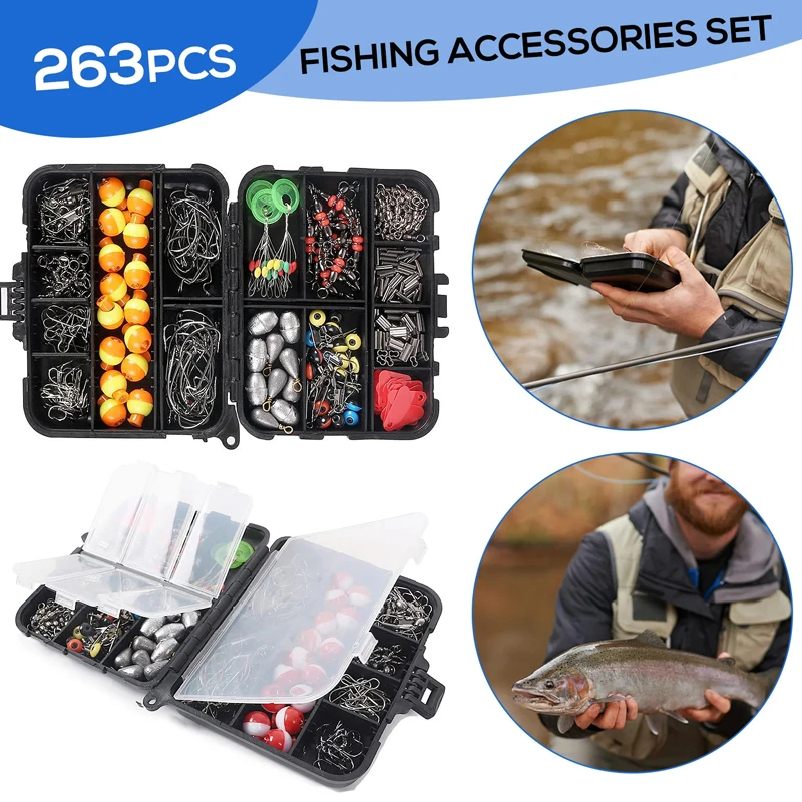 263pcs Outdoor Fishing Accesso - Fishing Hook Box recensie en prijs