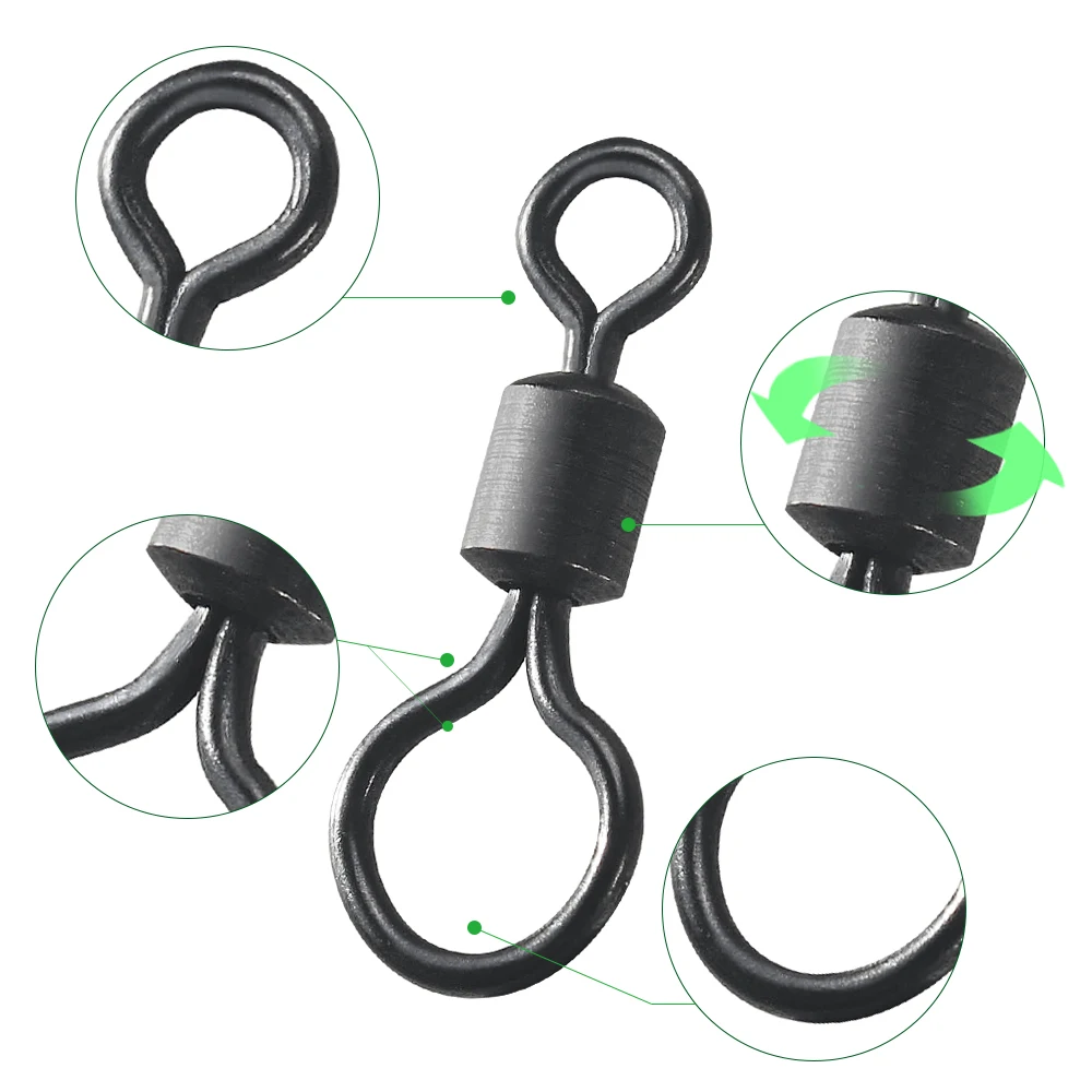 100pcs Carp Fishing Swivel Big - Fishing Hook Size recensie en prijs