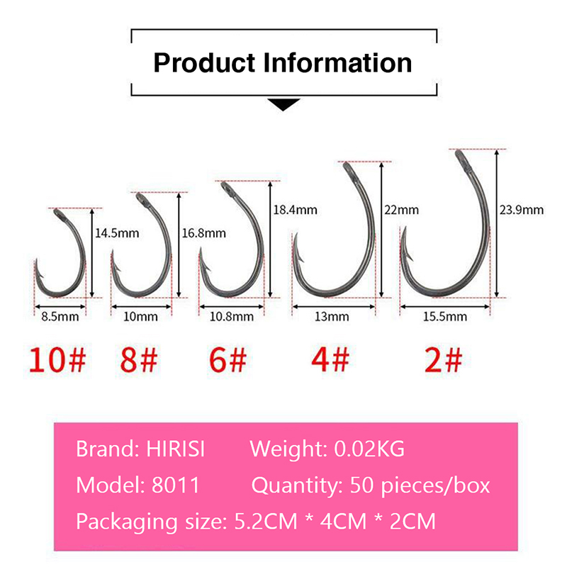 New Hirisi 50pcs Boxed Hooks B - Fishing Hook Box recensie en prijs