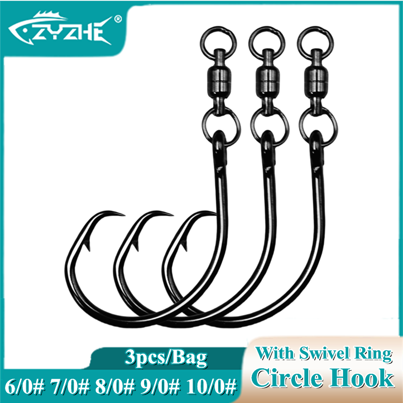 ZYZHE 3pcs/Bag Circle Hooks Wi - Fishing Hook Offset recensie en prijs