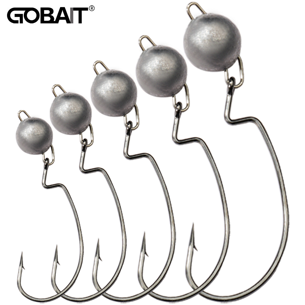 5Pcs Metal Jig Head Worm Hooks - Fishing Hook Offset recensie en prijs