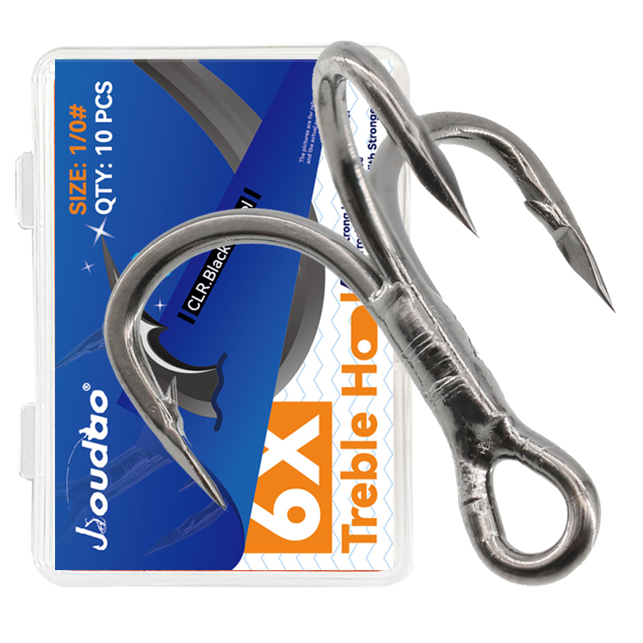 6X Fishing Treble Hooks Black  - Fishing Hook Offset recensie en prijs