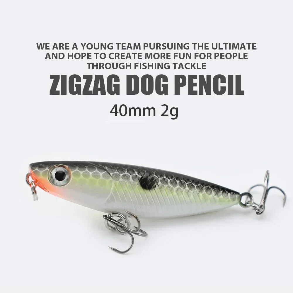 45mm 1.9g 1pcs Zigzag Dog Penc - Fishing Hook Treble recensie en prijs