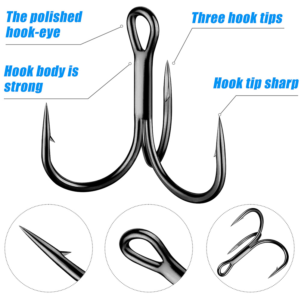Huge Treble Hooks 4X Strong 1# - Fishing Hook Offset recensie en prijs