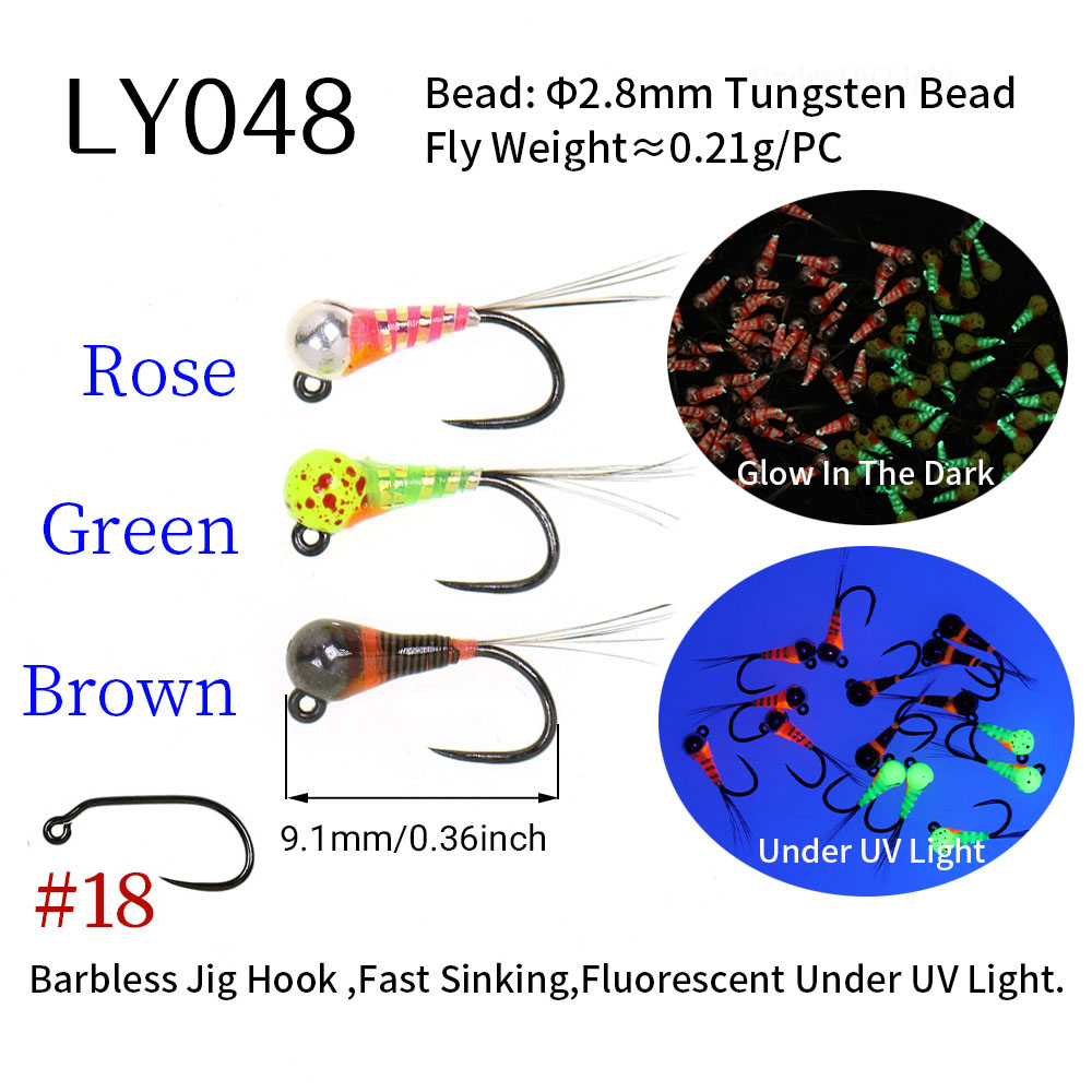 6PCS Fast Sinking Perdigon Eur - Fishing Hook Barbless recensie en prijs