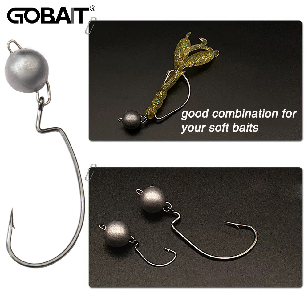 5pcs Metal Jig Head Worm Hooks - Fishing Hook Offset recensie en prijs
