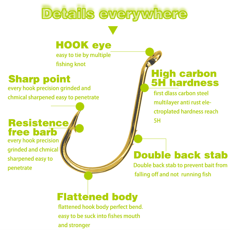 50pcs Fishing Octopus Hooks, S - Fishing Hook Circle recensie en prijs