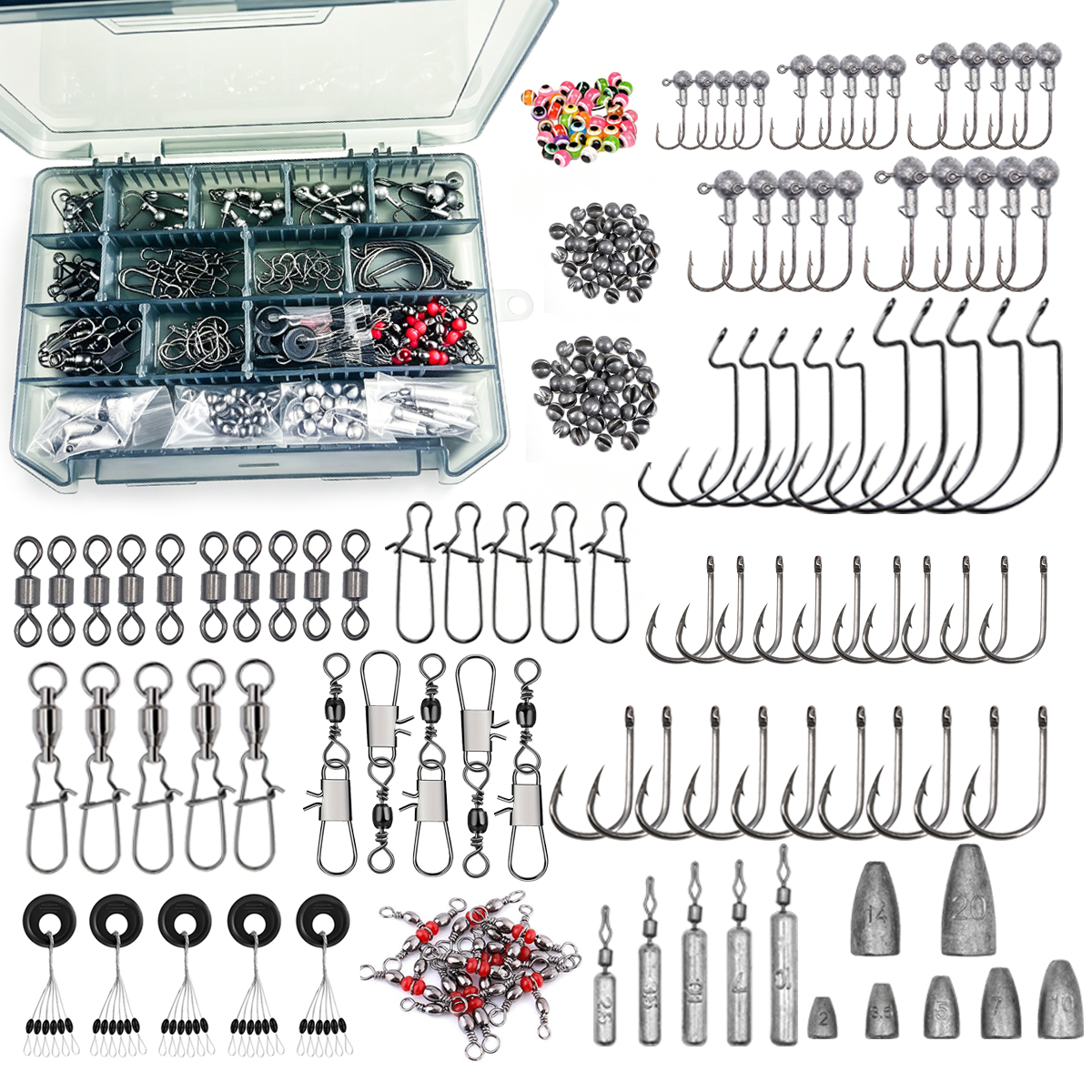 187pcs Fishing Accessories Kit - Fishing Hook Box recensie en prijs